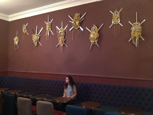 Installation of shields at The House of St. Barnabus, London